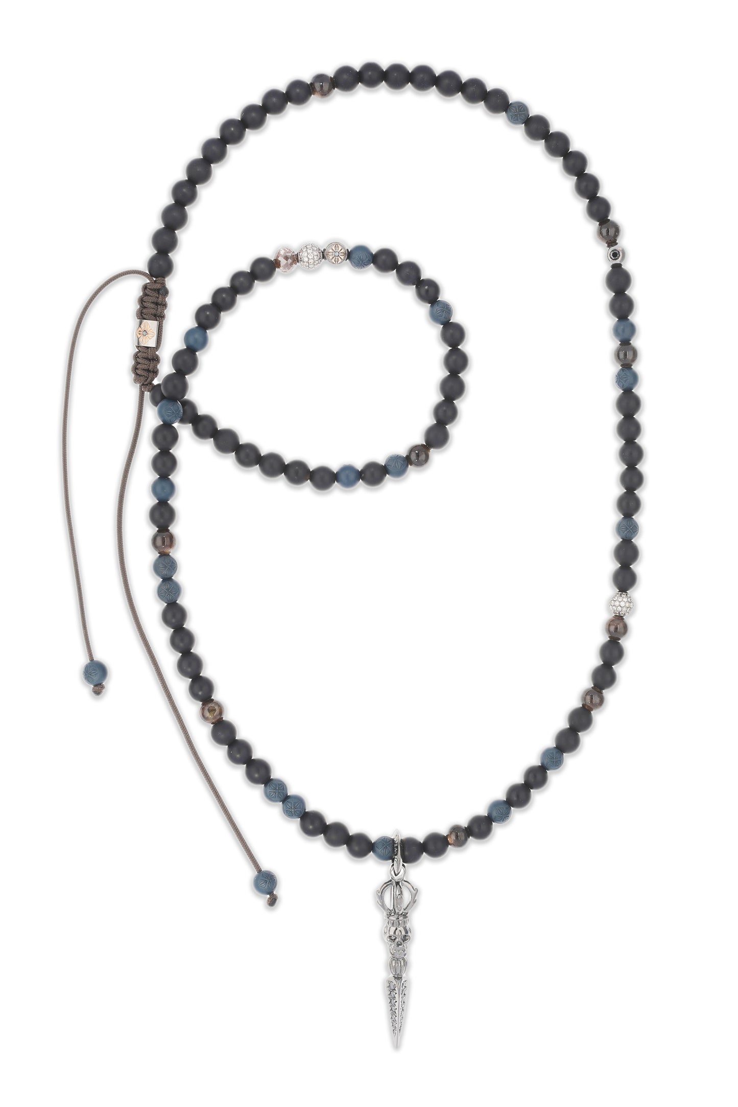 SHAMBALLA® Necklace with Laughing Skull Phurpa Pendant