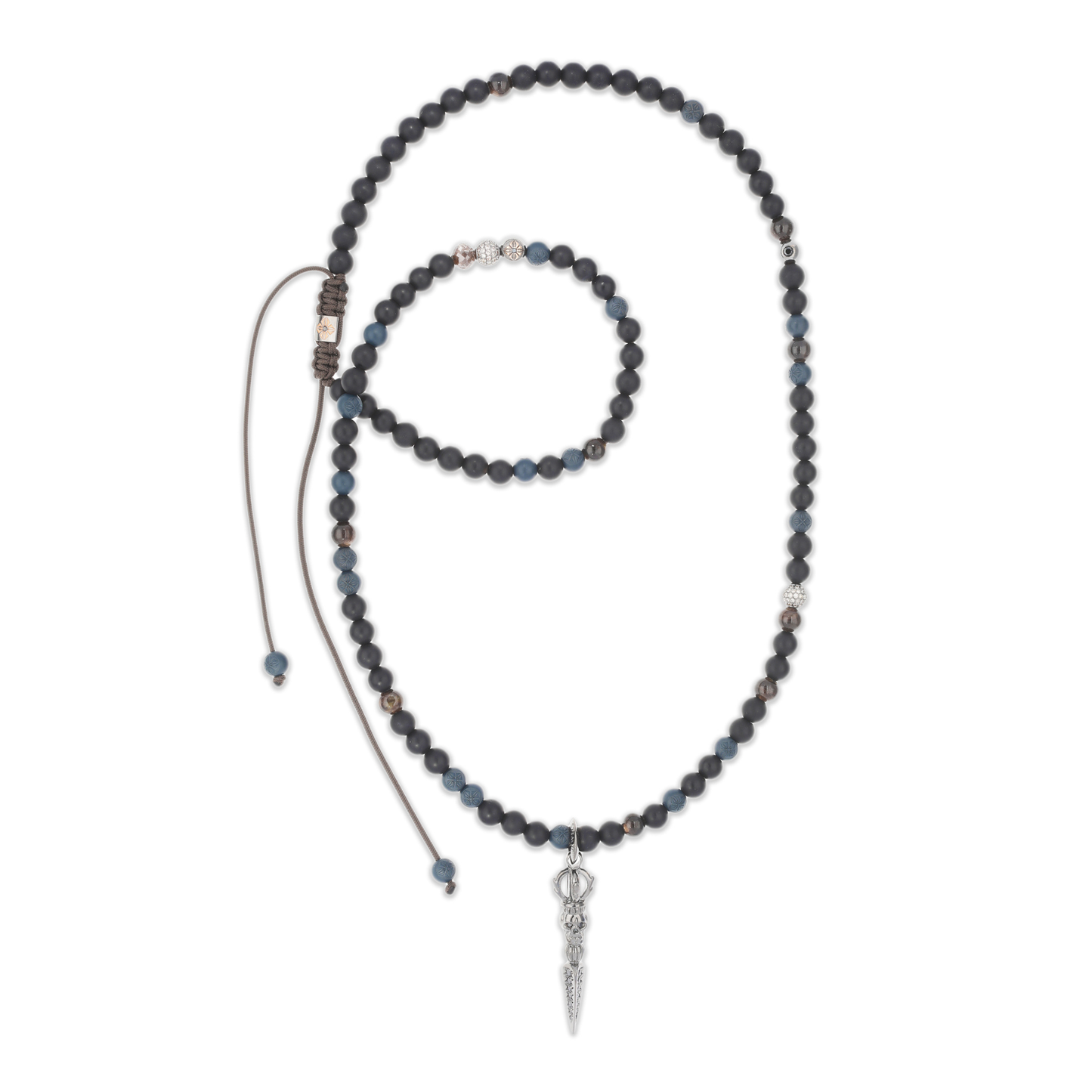SHAMBALLA® Necklace with Laughing Skull Phurpa Pendant