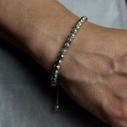 4mm SHAMBALLA® Non-Braided Bracelet in 18K white gold with G/VS diamonds, by Shamballa Jewels