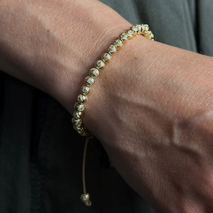 4mm SHAMBALLA® Non-Braided Bracelet in 18K yellow gold with G/VS diamonds, by Shamballa Jewels