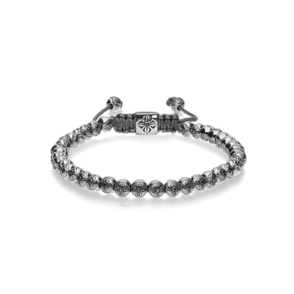 4mm SHAMBALLA® Non-Braided Bracelet in 18K black rhodium plated white gold with black diamonds, by Shamballa Jewels