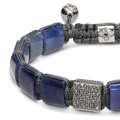 10mm SHAMBALLA® Lock Bracelet in 18K black rhodium plated white gold with black diamonds, by Shamballa Jewels