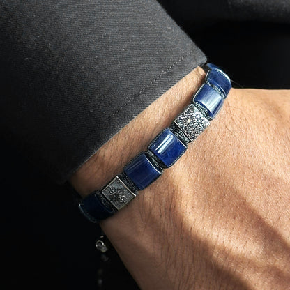10mm SHAMBALLA® Lock Bracelet in 18K black rhodium plated white gold with black diamonds, by Shamballa Jewels