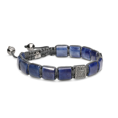 10mm SHAMBALLA® Lock Bracelet in 18K black rhodium plated white gold with black diamonds, by Shamballa Jewels