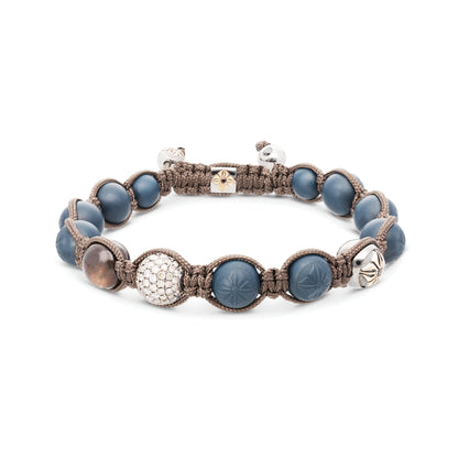 10mm SHAMBALLA® Braided Bracelet in 18K black rhodium plated rose gold, by Shamballa Jewels