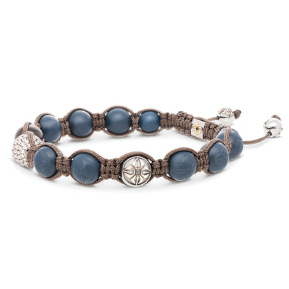 10mm SHAMBALLA® Braided Bracelet in 18K black rhodium plated rose gold, by Shamballa Jewels
