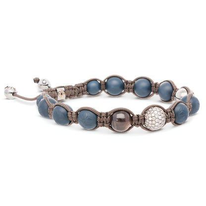 10mm SHAMBALLA® Braided Bracelet in 18K black rhodium plated rose gold, by Shamballa Jewels