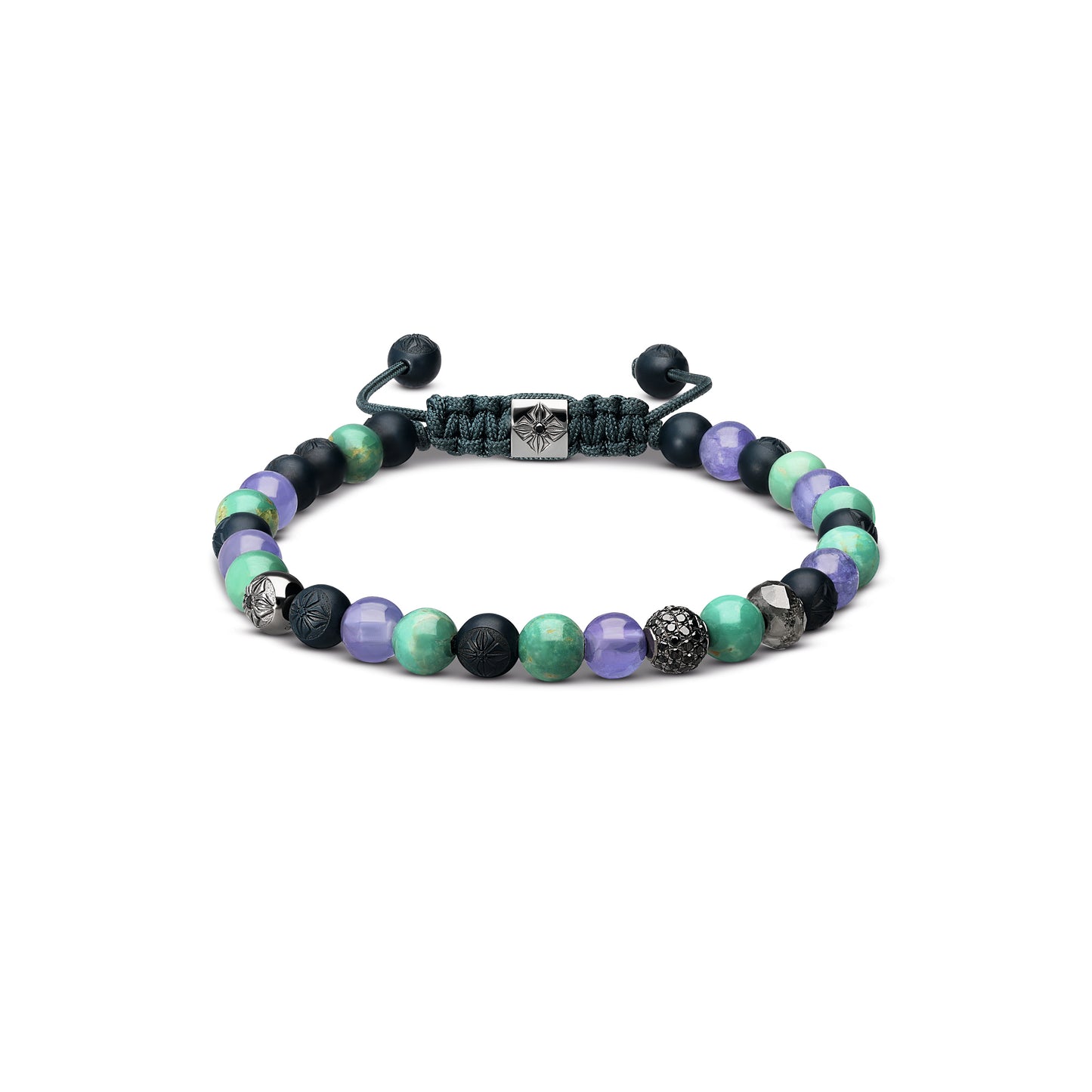 6mm Non-Braided Bracelet in 18K black rhodium plated white gold, by Shamballa Jewels