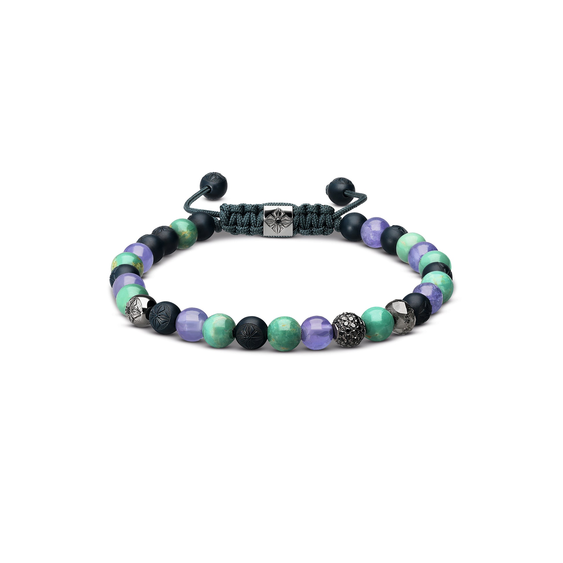 6mm Non-Braided Bracelet in 18K black rhodium plated white gold, by Shamballa Jewels