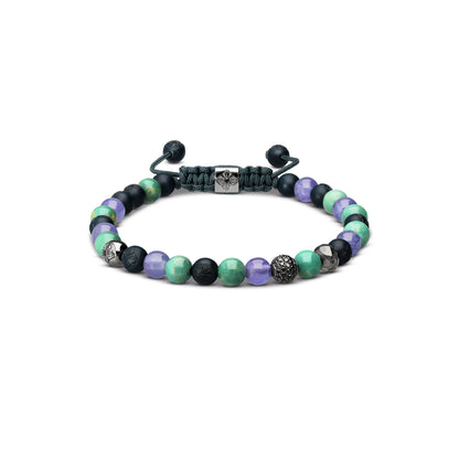 6mm Non-Braided Bracelet in 18K black rhodium plated white gold, by Shamballa Jewels