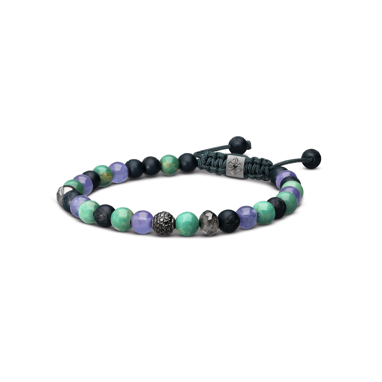 6mm Non-Braided Bracelet in 18K black rhodium plated white gold, by Shamballa Jewels