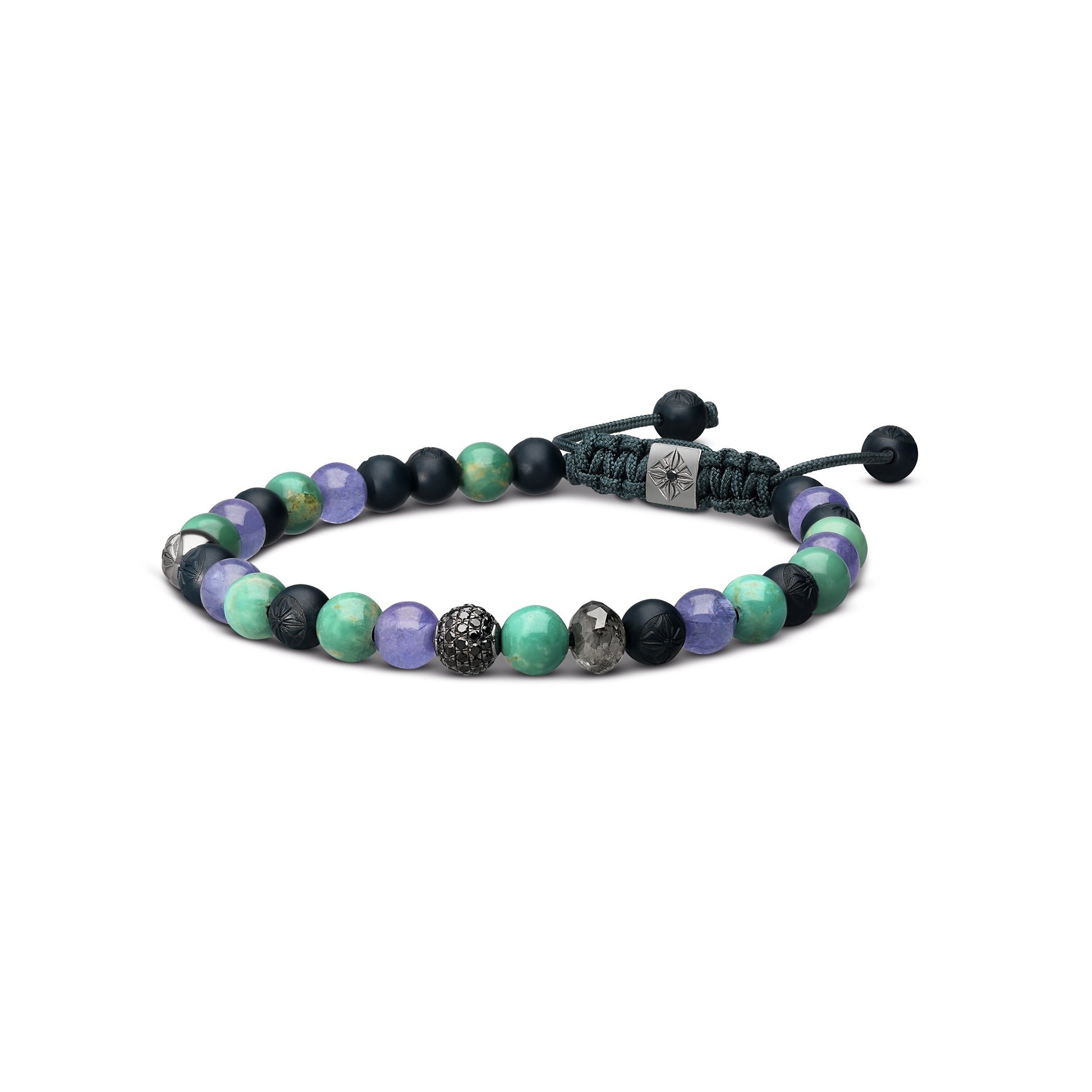6mm Non-Braided Bracelet in 18K black rhodium plated white gold, by Shamballa Jewels