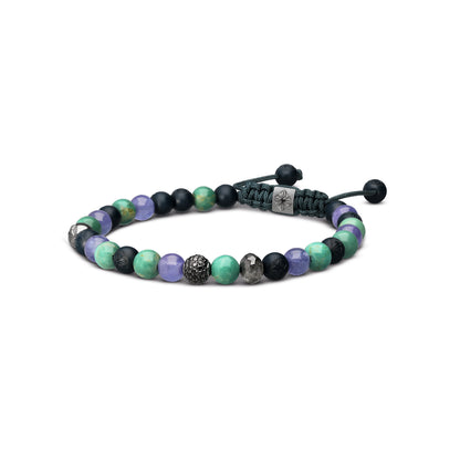 6mm Non-Braided Bracelet in 18K black rhodium plated white gold, by Shamballa Jewels