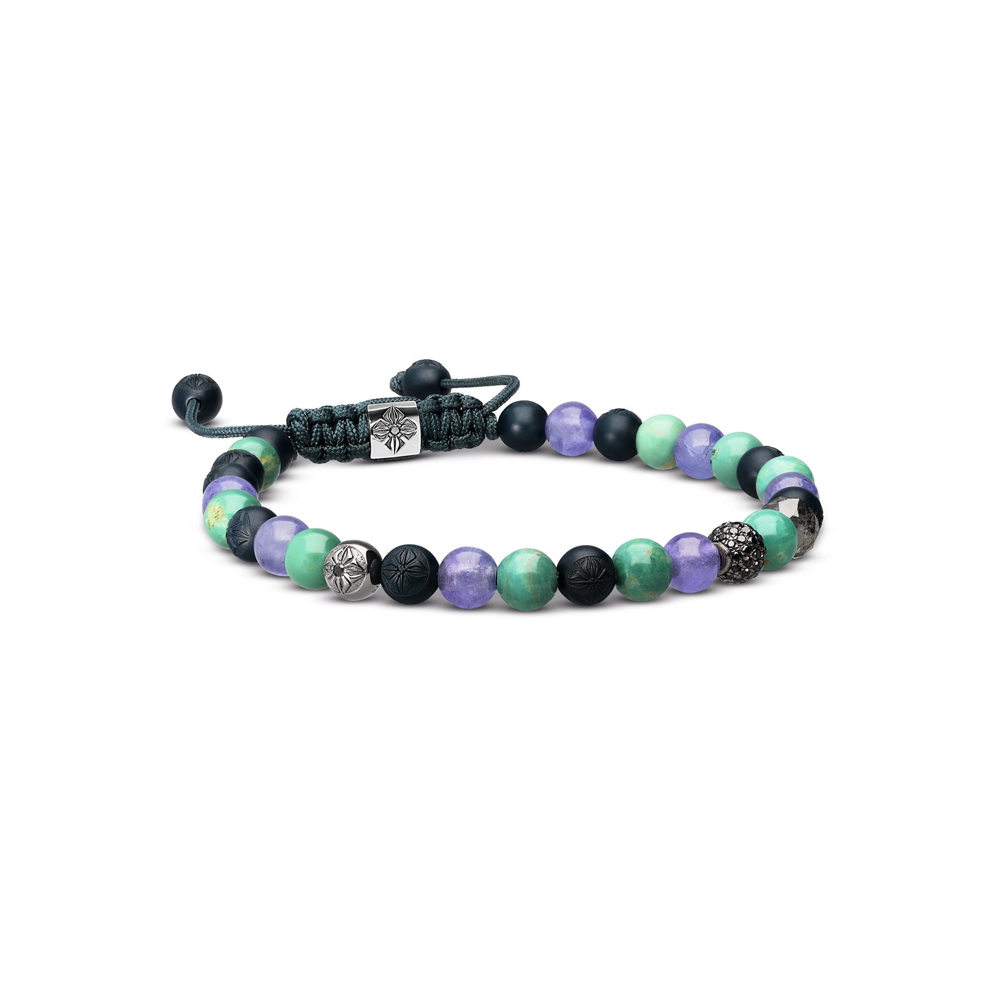 6mm Non-Braided Bracelet in 18K black rhodium plated white gold, by Shamballa Jewels