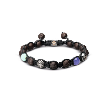 8mm Braided Bracelet in 18K black rhodium plated rose gold, by Shamballa Jewels