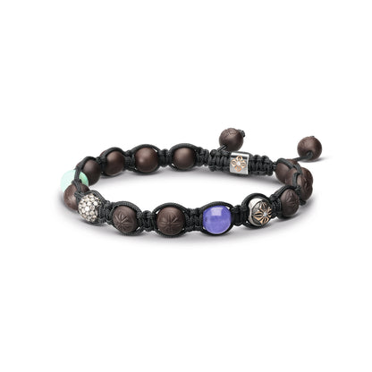 8mm Braided Bracelet in 18K black rhodium plated rose gold, by Shamballa Jewels