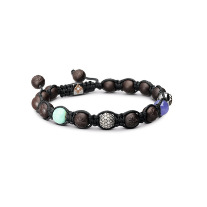 8mm Braided Bracelet in 18K black rhodium plated rose gold, by Shamballa Jewels