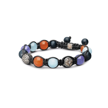 10mm Braided Bracelet in 18K black rhodium plated rose gold, by Shamballa Jewels