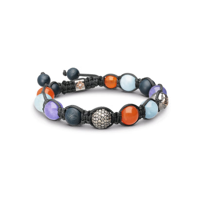 10mm Braided Bracelet in 18K black rhodium plated rose gold, by Shamballa Jewels
