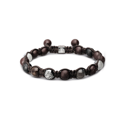 8mm Braided Bracelet in 18K black rhodium plated white gold, by Shamballa Jewels