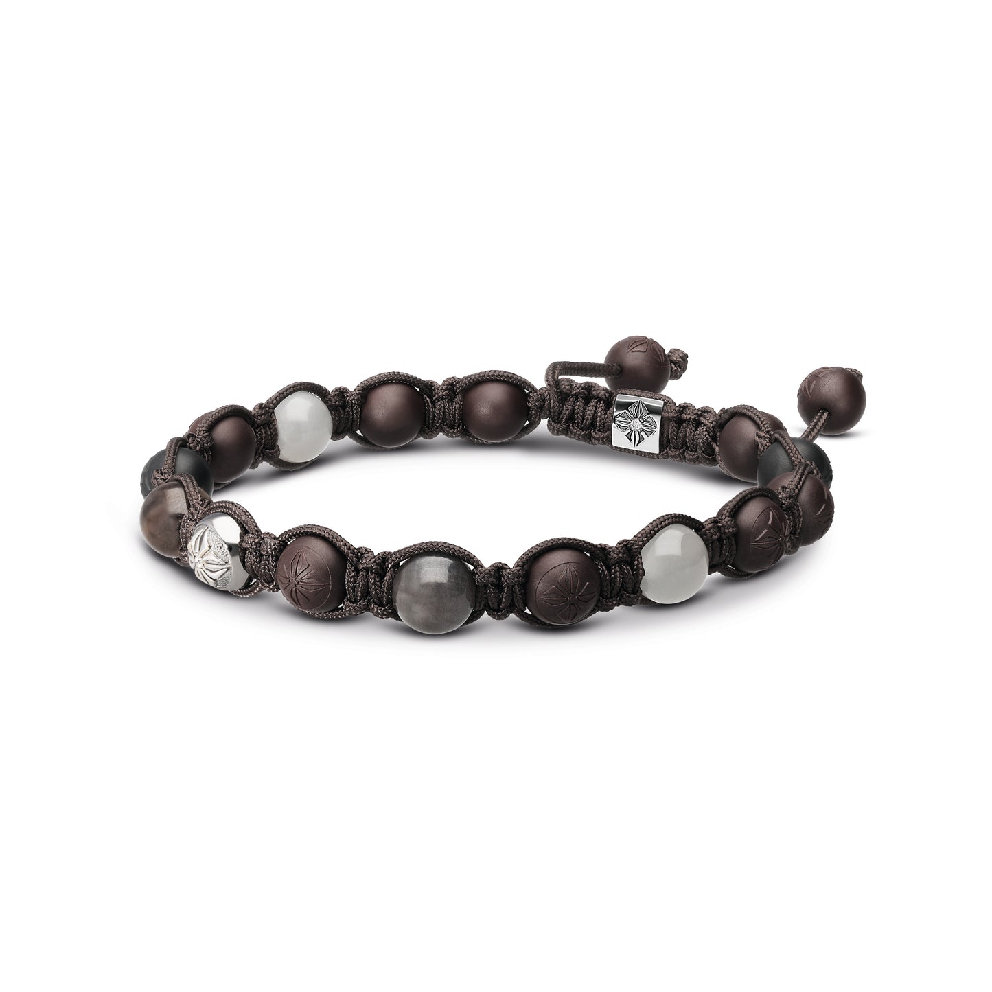 8mm Braided Bracelet in 18K black rhodium plated white gold, by Shamballa Jewels