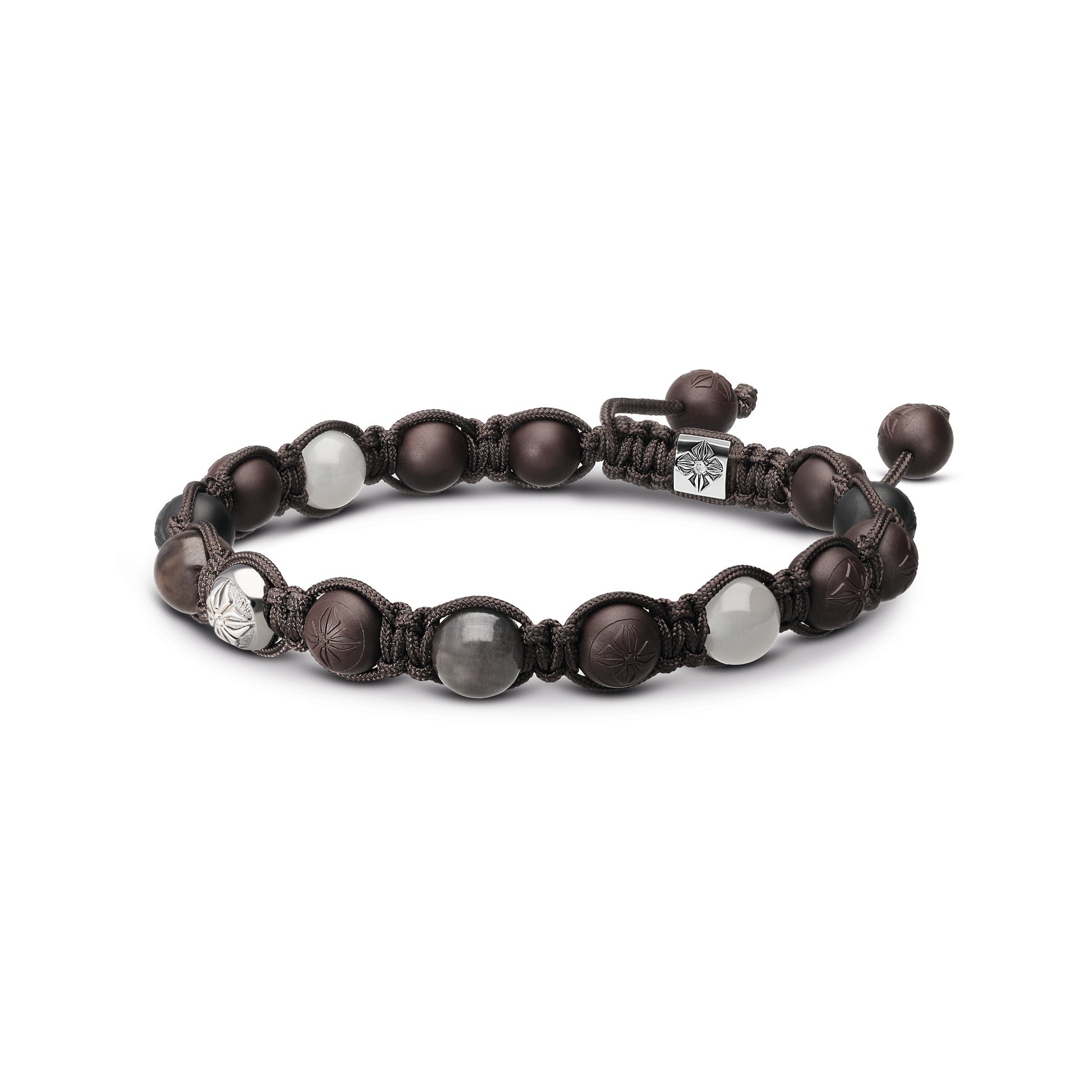 8mm Braided Bracelet in 18K black rhodium plated white gold, by Shamballa Jewels