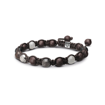 8mm Braided Bracelet in 18K black rhodium plated white gold, by Shamballa Jewels