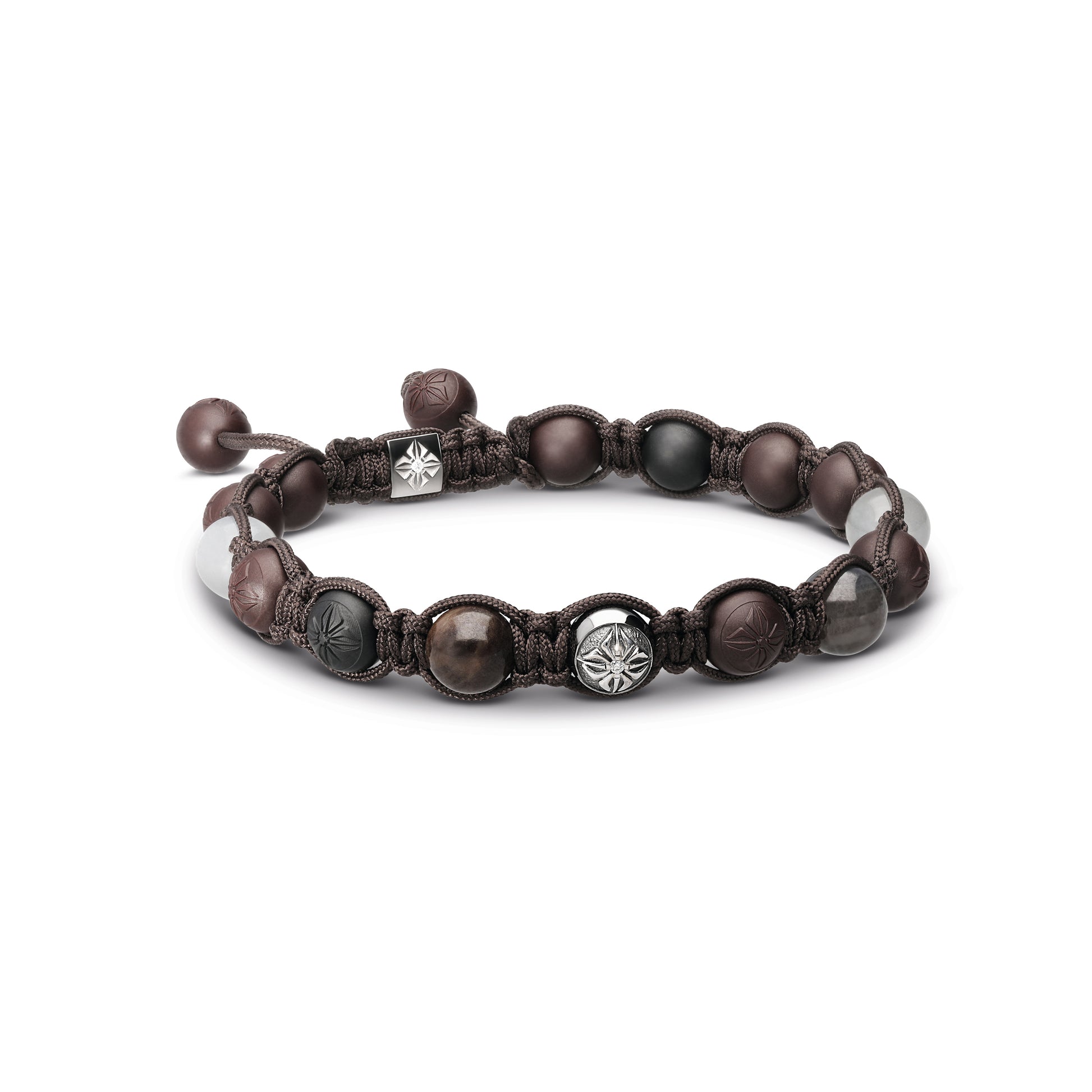 8mm Braided Bracelet in 18K black rhodium plated white gold, by Shamballa Jewels