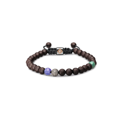 6mm Non-Braided Bracelet in 18K black rhodium plated rose gold, by Shamballa Jewels