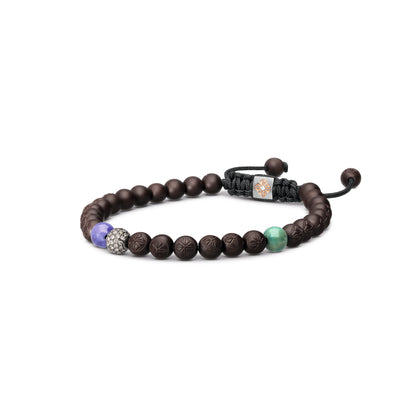 6mm Non-Braided Bracelet in 18K black rhodium plated rose gold, by Shamballa Jewels