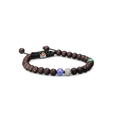 6mm Non-Braided Bracelet in 18K black rhodium plated rose gold, by Shamballa Jewels