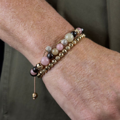 4mm SHAMBALLA® Non-Braided Bracelet in 18K yellow gold with G/VS diamonds, by Shamballa Jewels