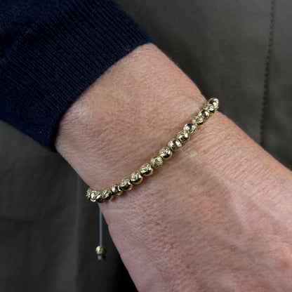 4mm SHAMBALLA® Non-Braided Bracelet in 18K yellow gold with G/VS diamonds, by Shamballa Jewels