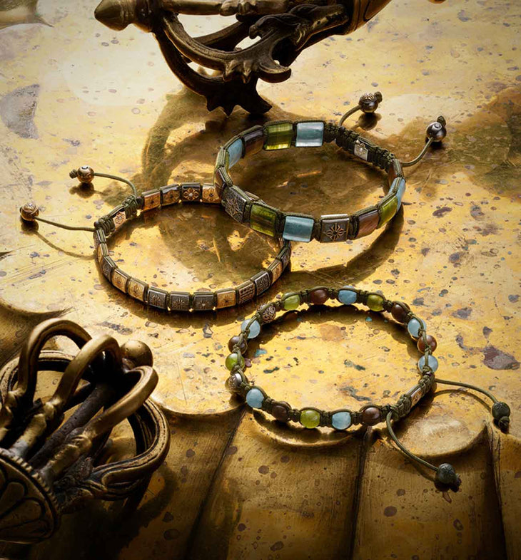 Circle of wisdom Bracelet シルバー×ゴールド（Shamballa Jewels 