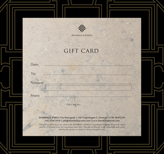 Gift card in 18K gold, by Shamballa Jewels
