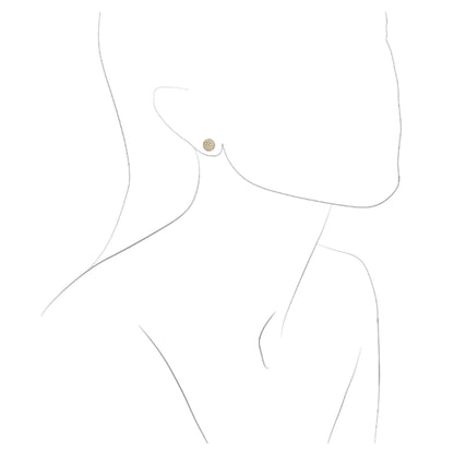 6mm Ear Stud earring in 18K yellow gold with diamonds, by Shamballa Jewels