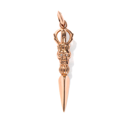 Skull Purpa Pendant necklace in 18K rose gold with G/VS diamonds, by Shamballa Jewels