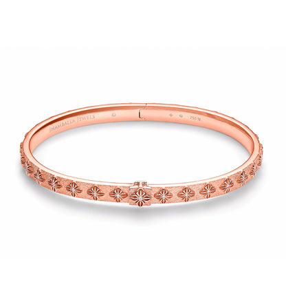 SOS Bangle bracelet in 18K rose gold with G/VS diamonds, by Shamballa Jewels