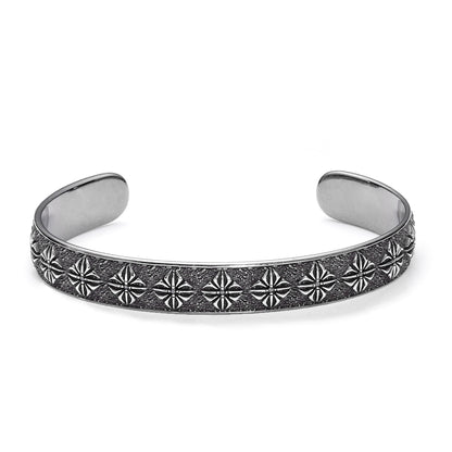 SOS Cuff bracelet in 18K black rhodium plated gold, by Shamballa Jewels