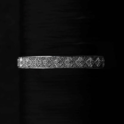 SOS Cuff bracelet in 18K black rhodium plated gold, by Shamballa Jewels